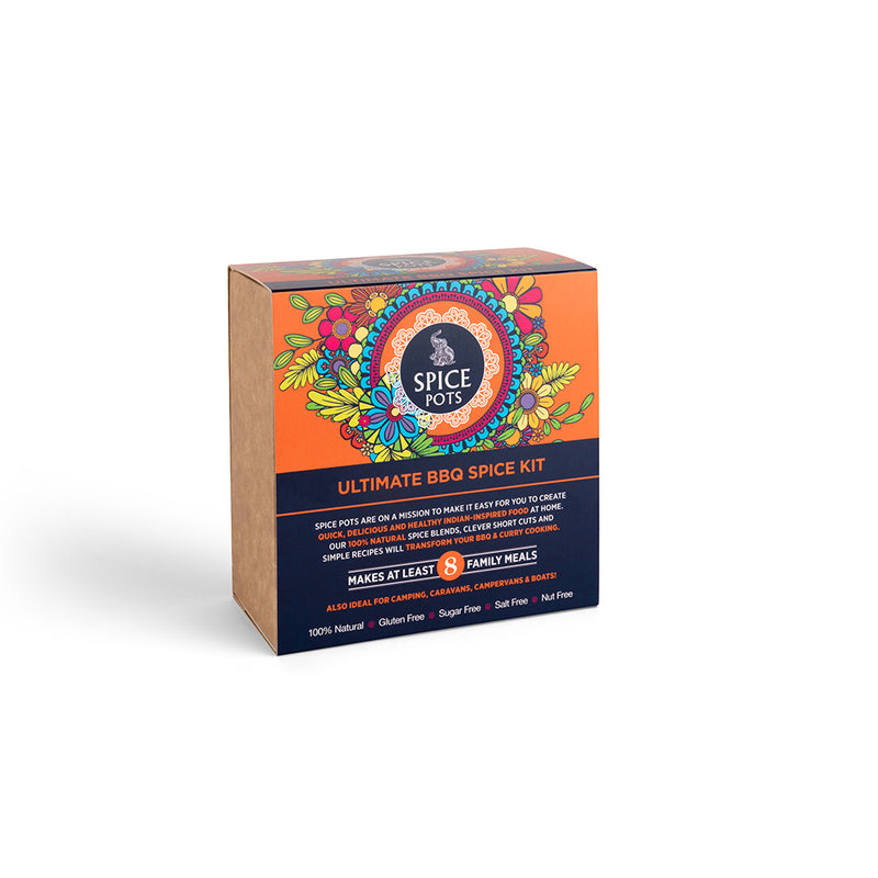 Spice Pots Ultimate BBQ Seasoning and Rub Kit - 4 Tasty BBQ Spices and 8 Easy Recipes