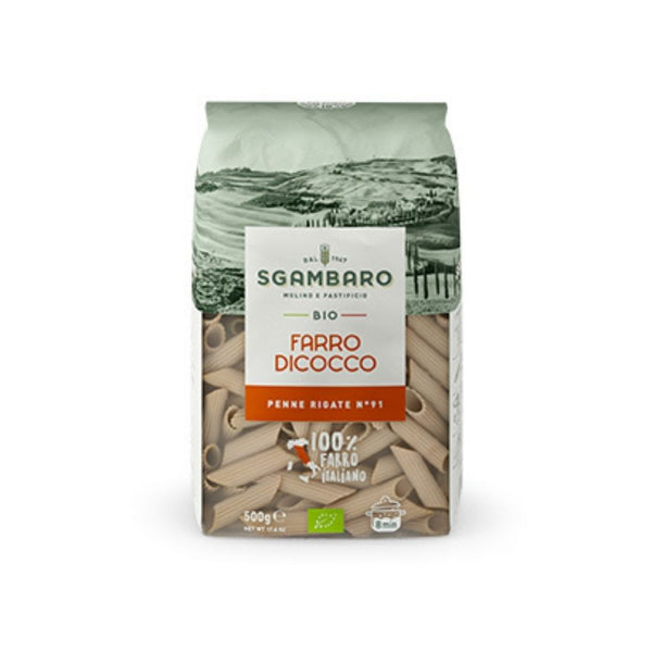 Sgambaro Green Label Farro Dicocco Emmer - Penne Rigate 500g