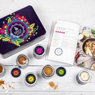 Spice Pots Engagement Gift Tin with Indian Spices