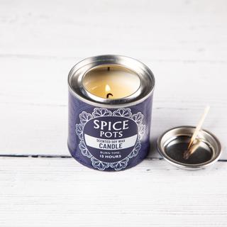 Spice Pots Happy Cooking Gift Set - 5 Indian Spices, Cookbook and a Candle