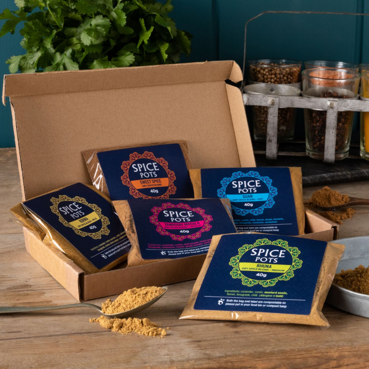 Spice Pots Refill Kit for The Curry Lovers Gift Tin